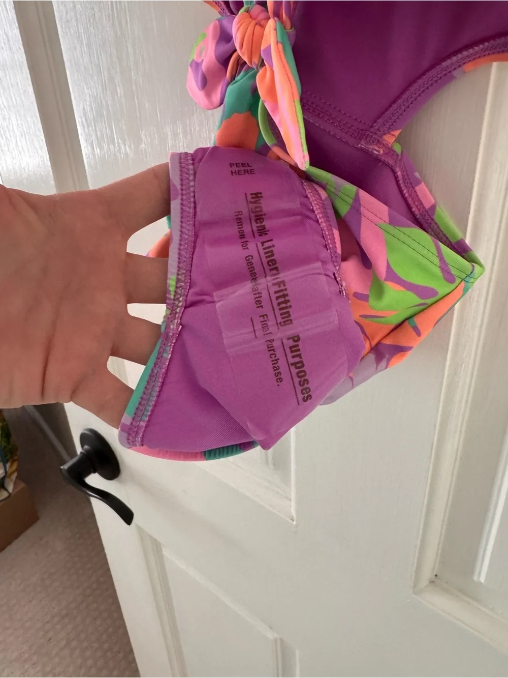 NWOT- Old Navy Kids One-Piece Swimsuit in Purple, Neon Orange & Lime